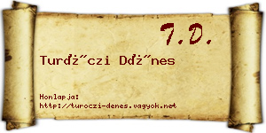 Turóczi Dénes névjegykártya